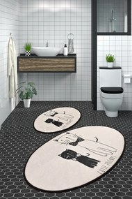 Bathmat Set (2 Pieces) Little Cats Multicolor