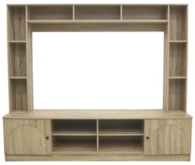 Σύνθετο σαλονιού Ambera σε sonoma απόχρωση 200x40x171.5εκ 200x40x171.5 εκ.