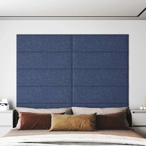 vidaXL Πάνελ Τοίχου 12 τεμ. Μπλε 90 x 30 εκ. 3,24 μ Υφασμα