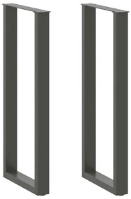 vidaXL Πόδια Τραπεζιού Μπαρ σε Σχήμα U 2 τεμ. Ανθρακί 50x(110-111) εκ. Ατσάλι