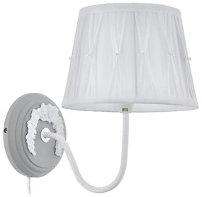 Φωτιστικό Τοίχου - Απλίκα Bridekirk 43237 White-Grey Eglo Μέταλλο,Ξύλο