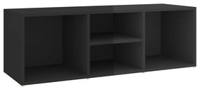 vidaXL Παπουτσοθήκη Γυαλιστερή Μαύρη 105 x 35 x 35 εκ. από Μοριοσανίδα