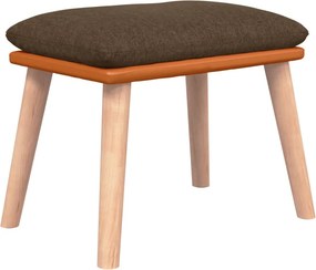 vidaXL Υποπόδιο Καφέ 45x29,5x35 εκ. Ύφασμα &amp; Συνθετικό Δέρμα