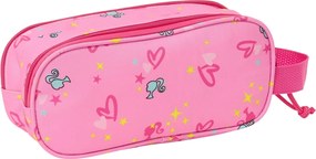 Διπλή Κασετίνα Barbie Ροζ Φούξια 21 x 8 x 6 cm 3D