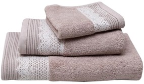 Σετ 3 Πετσέτες 30x50, 50x100, 70x140 Karla 2 Beige Anna Riska