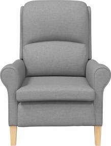 vidaXL Πολυθρόνα Ανοιχτό γκρι 76 x 94 x 102 εκ. ύφασμα