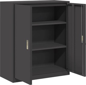 vidaXL Ντουλάπι αποθήκευσης Μαύρο 90 x 40 x 105 cm Ατσάλι
