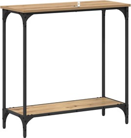vidaXL Τραπέζι κονσόλας με ράφι artisan δρυς 75 x 30.5 x 75 εκ