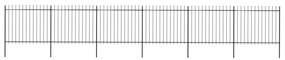 Κάγκελα Περίφραξης με Λόγχες Μαύρα 10,2 x 1,5 μ. από Χάλυβα