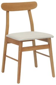 vidaXL Καρέκλα τραπεζαρίας 2 pcs Φυσικό και Ανοιχτό