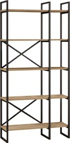 Βιβλιοθήκη Dusan Megapap χρώμα sepet oak 87,5x30x175εκ.