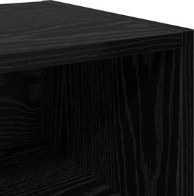 vidaXL Ντουλάπι κρεβατιού Μαύρη Οξυά 40 x 30 x 50 cm