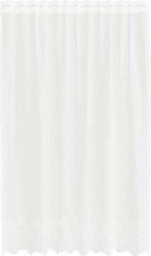 vidaXL Κουρτίνα Δαντέλας με κουρτίνες Λευκό 140 x 150 cm Πολυεστέρας