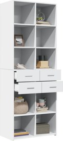 vidaXL Ντουλάπι Λευκό 70x42,5x185 εκ. Επεξεργασμένο Ξύλο