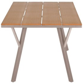 Τραπέζι FL6514 Fylliana Μεταλλικό Polywood Μπέζ 160x91x72 εκ. 160x91x72 εκ.