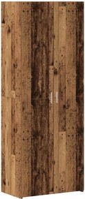 vidaXL Ντουλάπι αποθήκευσης 2 pcs Παλιό ξύλο 70 x 42,5 x 185 εκ