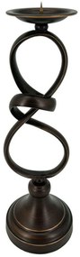 Κηροπήγιο Ακανόνιστο 15-00-23971 Φ12,5x40cm Brown Marhome Metal