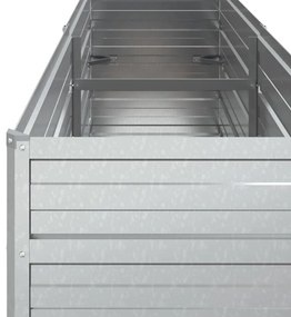 vidaXL Ζαρντινιέρα Υπερυψωμένη Ασημί 160x40x77 εκ. Γαλβανισμ. Χάλυβας