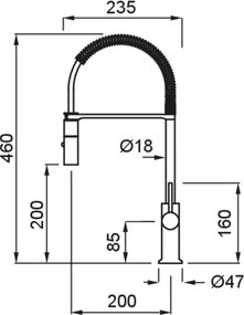 Elleci Arcadia Chrome - Μπαταρία Κουζίνας με Ντους