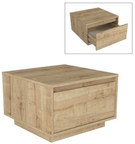 Τραπεζάκι σαλονιού Pura Megapap χρώμα sapphire oak 60x60x40εκ.