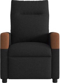 vidaXL Πολυθρόνα Μασάζ Ανακλινόμενη Μαύρη Υφασμάτινη