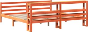 vidaXL Σκελετός Κρεβ. Χωρίς Στρώμα Καφέ Κεριού 200x200 εκ Μασίφ Πεύκο