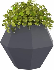 vidaXL Γλάστρα 2 pcs Ανθρακί 75 x 75 x 60 εκ Ατσάλι