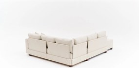 Corner Sofa-Bed Aly Arzilla Left - Cream Cream