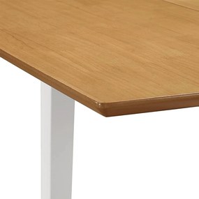 vidaXL Τραπεζαρία Επεκτεινόμενη Λευκή (80-120) x 80 x 74 εκ. από MDF