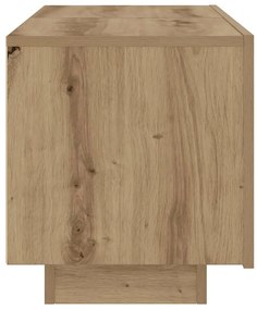 Κομοδίνο τεχνίτης Δρυς 100x35x40 εκ. από Επεξεργασμένο Ξύλο - Καφέ