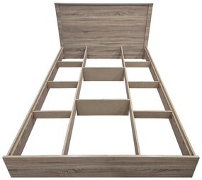 Κρεβάτι Athos pakoworld σε sonoma απόχρωση 140x200εκ