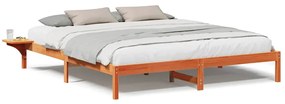 vidaXL Πλαίσιο κρεβατιού με κομοδίνα Καφέ 200 x 200 cm Καφέ κεριού