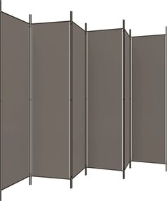 vidaXL Διαχωριστικό Δωματίου με 6 Πάνελ Ανθρακί 300x220 εκ. από Ύφασμα
