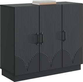 vidaXL Πλαϊνό γραφείο Μαύρο 89 x 34,5 x 77 εκ. Επεξεργασμένο Ξύλο