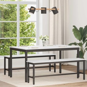 vidaXL Τραπεζαρία Λευκό 150 x 90 x 75 cm Στερεά ξυλεία πεύκου