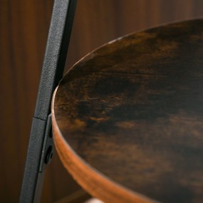 Σχάρα σε σχέδιο Scandi, ράφι ρούχων, γάντζοι 7 παλτών, μαύρο + καφέ