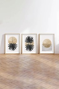 Decorative Framed MDF Painting (3 Pieces) Huhu210 - 50 x 70 Multicolor