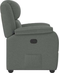 vidaXL Πολυθρόνα Ανακλινόμενη Σκούρο Γκρι Υφασμάτινη