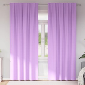 vidaXL Κουρτίνες με κουρτίνες 2 pcs Μοβ 225 x 140 εκ. Πολυεστέρας
