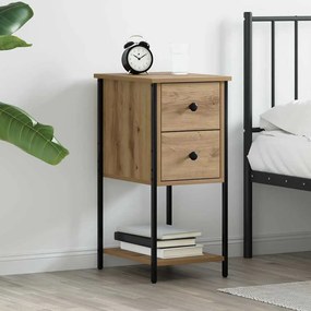 vidaXL Κομοδίνο artisan δρυς 32 x 42 x 70 εκ Επεξεργασμένο ξύλο
