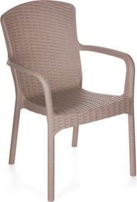 Πολυθρόνα βαρέους τύπου TURAN απο PP σε χρώμα cappuccino 43x40x86