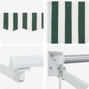 vidaXL Χειροκίνητη αναδιπλούμενη τέντα με LED 4 x 3 μ