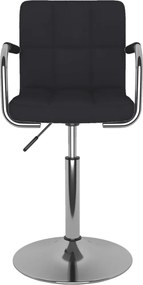 vidaXL Σκαμπό Μπαρ Μαύρο Υφασμάτινο