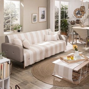 Ριχτάρι Gella 01 Ecru Teoran Three-Seater 180x300cm Cotton-Polyester