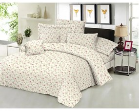 Σετ Σεντόνια ΚΟΜΒΟΣ Cotton Line Printed Spring Cream Υπέρδιπλα με λάστιχο 170x200+22