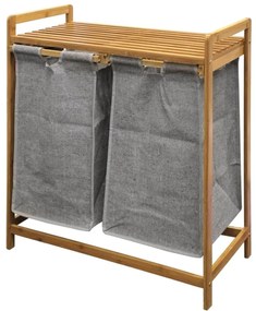 Καλάθι για άπλυτα Douceur d'intérieur με 2 χωρίσματα και διαστάσεις 66x33x73cm