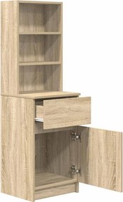 vidaXL Κομοδίνο Sonoma Δρυς 39x35x125 εκ. από Επεξεργασμένο Ξύλο