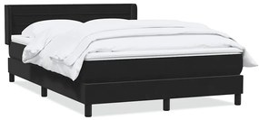 vidaXL Κρεβάτι Boxspring με Στρώμα Μαύρο 160x210 εκ. Βελούδινο