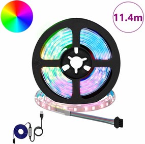 vidaXL Λωρίδα LED 12 pcs Μαύρο και Διαφανές 950 χιλ