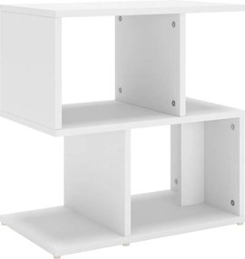 vidaXL Κομοδίνο Λευκό 50 x 30 x 51,5 εκ. από Επεξ. Ξύλο